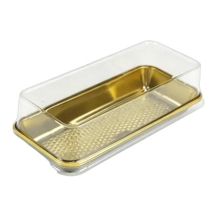 Caja de plástico para rebanada de pastel 11.4 x 11.4 x 6 cm