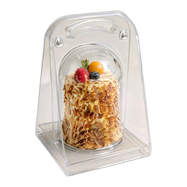 Caja alta para pastel con asa 13.5x13.5x20(H) cm