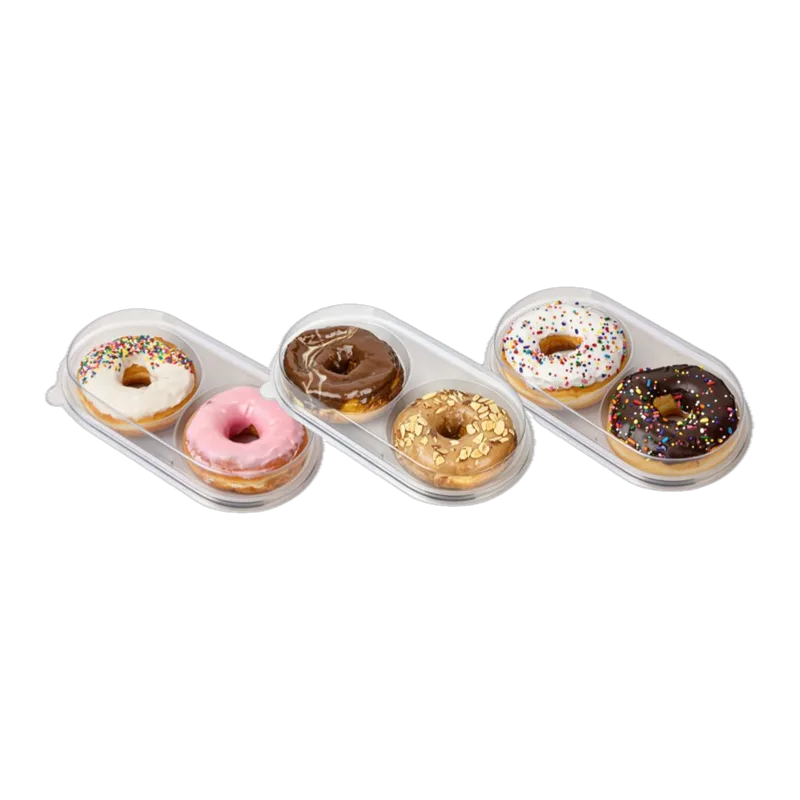 Caja para 2 donas 21x11.2x3(H) cm