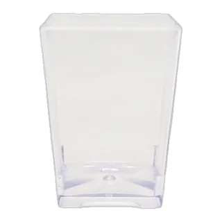 Vaso Cuadrado 5 x 5 x 7(H) cm; 110 ml