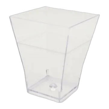 Vaso Cuadrado Piramide 4.5 x 4.5 x 5.5(H) cm; 60 ml
