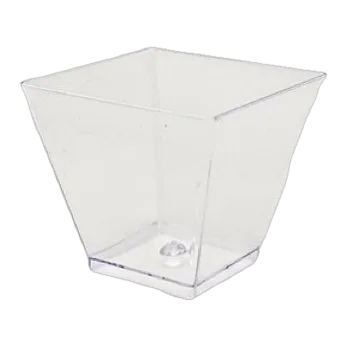 Vaso Cuadrado Piramide 5 x 5 x 4.5(H) cm; 60 ml