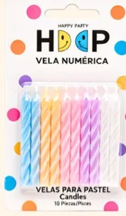 Vela caramelo tornasol (H) 6 cm (W) 0.5 cm