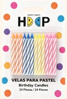 Velas para pastel · blíster (H) 6 cm (W) 0.5 cm