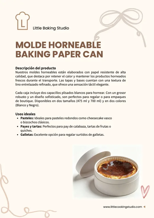 Moldes horneables