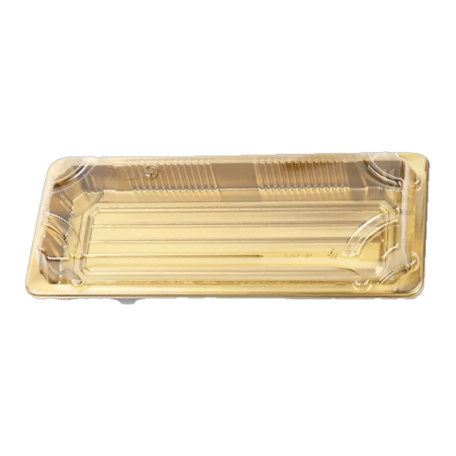 Charola Plást. Dorada c/Tapa 22 × 9 × 4.5 cm