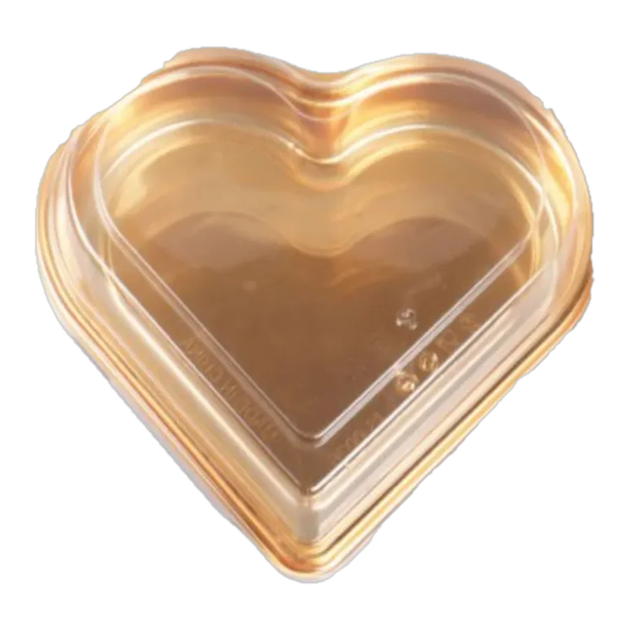 Charola c/Tapa Corazón 24.5 × 23 × 5 cm